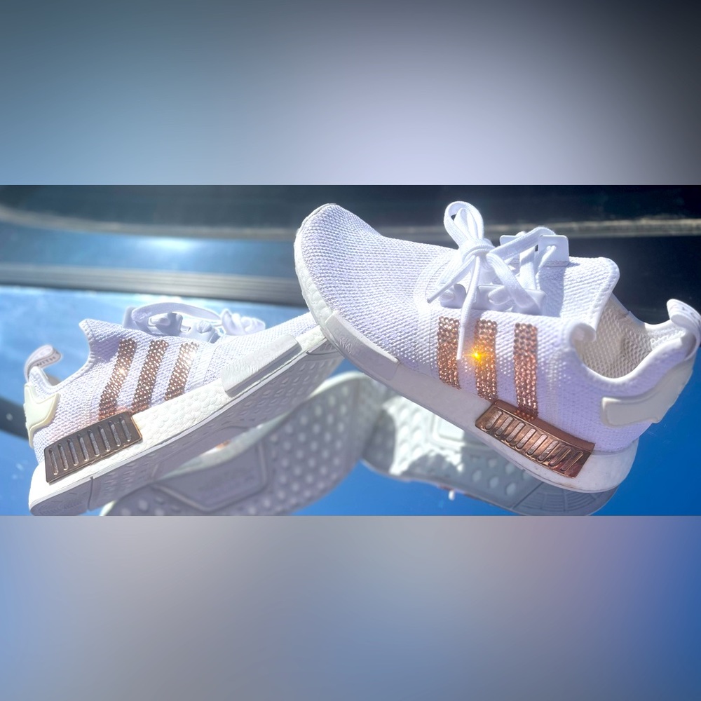 SOLD! Adidas NMD R1 Customized with Rose Gold Swarovski